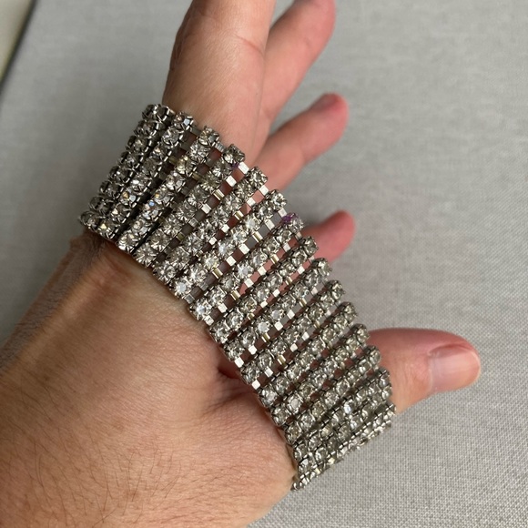 Rhinestone elastic bracelet - Picture 4 of 10